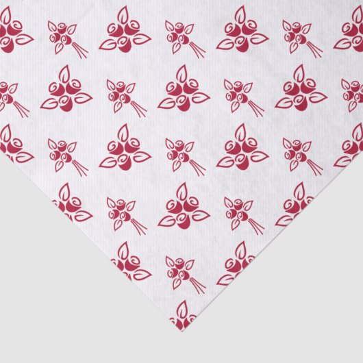Rote Rosen Blumenmuster-Gewebepapier Seidenpapier (Detail)
