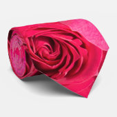 Rote Rosen Blumenmuster Krawatte (Gerollt)