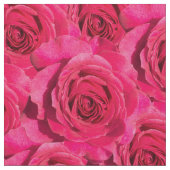 Rote Rosen Blumenmuster Stoff (Nahaufnahme)
