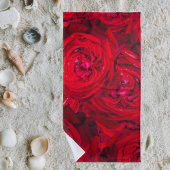 Rote Rosen, Blumenmuster Strandtuch