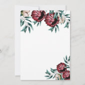 Rote Rosen Blumenschrift Elegant Save The Date (Rückseite)