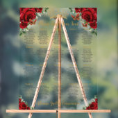 Rote Rosen Blumensüß 15 16 Quinceañera Sitzplatz Acrylschild (Neutral)