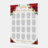 Rote Rosen Blumensüß 15 16 Quinceañera Sitzplatz Acrylschild (Winkel)