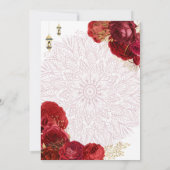 Rote Rosen Blumenzeremonie Einladung (Rückseite)