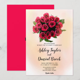 Rote Rosen Blumenzwiebeln Einladung