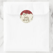 rote Rosen Blütenbaby-Aufkleber-Favoriten Runder Aufkleber (Tasche)