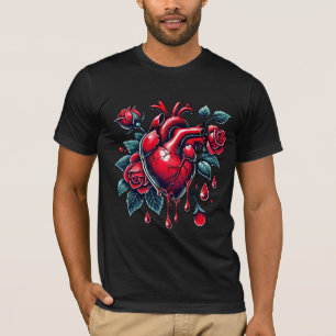 Rote Rosen Blutungen Herzschmerzen T-Shirt