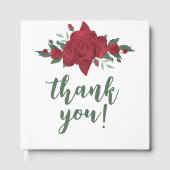 Rote Rosen Boho Wedding Gästebuch (Vorderseite)