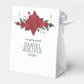 Rote Rosen Boho Wedding Geschenkschachtel (Rückseite)
