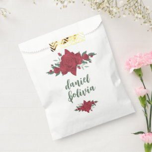 Rote Rosen Boho Wedding Geschenktütchen