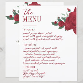 Rote Rosen Boho Wedding Menu