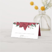 Rote Rosen Boho Wedding Platzkarte (Rückseite)