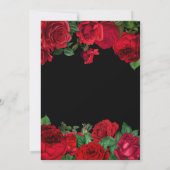Rote Rosen Border Floral 21. Geburtstag Einladung (Rückseite)