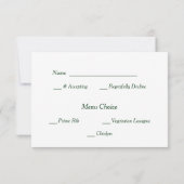 Rote Rosen Border Floral Wedding RSVP (Rückseite)