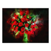 Rote Rosen Bouquet Blume Aquarell - bb Fotodruck (Vorne)