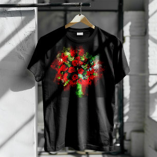 Rote Rosen Bouquet Blume Aquarell - bb T-Shirt