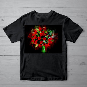 Rote Rosen Bouquet Blume Aquarell - bb T-Shirt