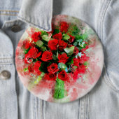 Rote Rosen Bouquet Blume Aquarell - wb Button (Beispiel)
