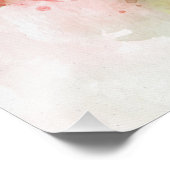 Rote Rosen Bouquet Blume Aquarell - wb Fotodruck (Ecke)