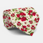 Rote Rosen Bouquet Elegante Blumenfotografie Krawatte (Gerollt)