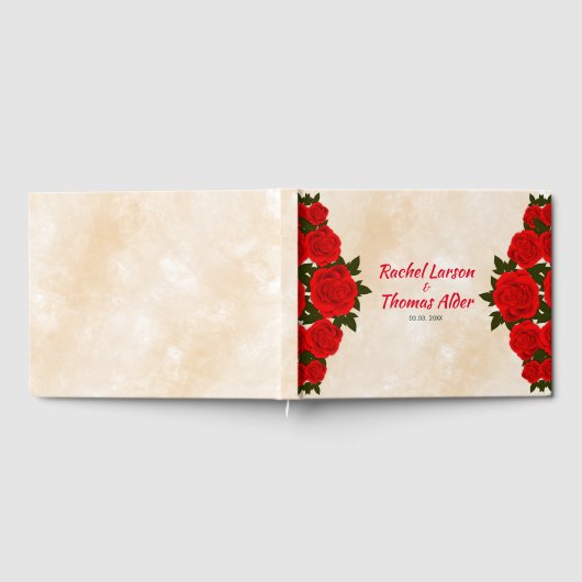 Rote Rosen Bouquet Gästebuch (Voll)