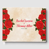 Rote Rosen Bouquet Gästebuch (Vorderseite)