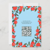 Rote Rosen Brautparty-CUSTOM-QR-Code Einladung (Rückseite)