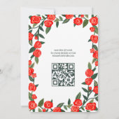 Rote Rosen Brautparty-CUSTOM-QR-Code Einladung (Rückseite)