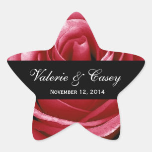 Rote Rosen Bride Groom Wedding Sticker V004