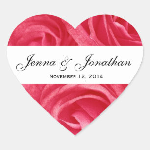 Rote Rosen Bride Groom Wedding Sticker V007