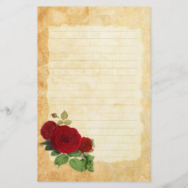 Rote Rosen Briefpapier