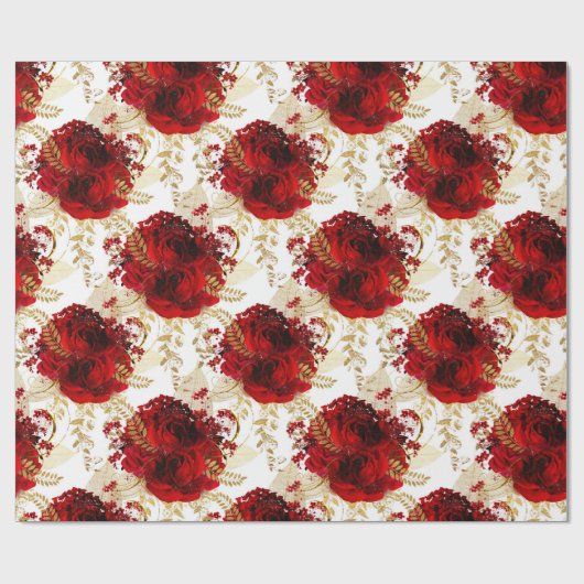 Rote Rosen Bunch Sparky Wählen Sie eine andere Wah Geschenkpapier (Flach)