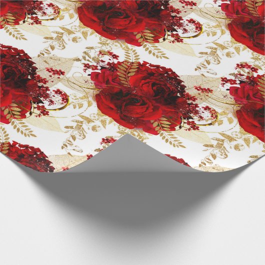 Rote Rosen Bunch Sparky Wählen Sie eine andere Wah Geschenkpapier (Ecke)