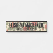 Rote Rosen Bürotür Zeichen für das Zeichen Name Pl Türschild (Vorderseite )