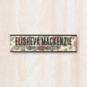 Rote Rosen Bürotür Zeichen für das Zeichen Name Pl Türschild (Vorderseite )