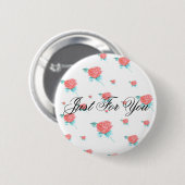 Rote Rosen Button (Vorne & Hinten)