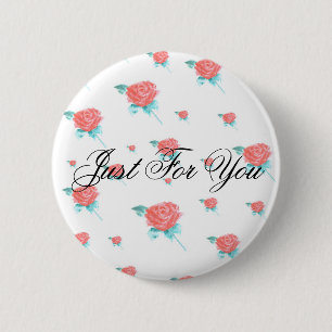 Rote Rosen Button