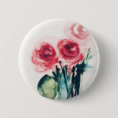 Rote Rosen Button (Vorderseite)