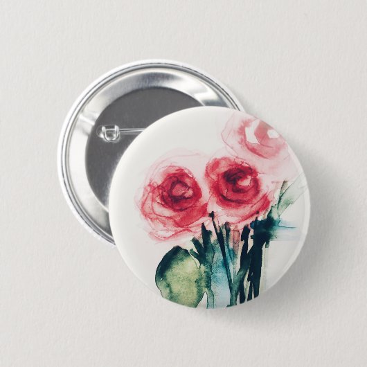 Rote Rosen Button (Vorne & Hinten)