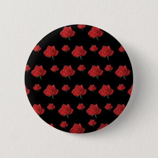 Rote Rosen Button (Vorderseite)