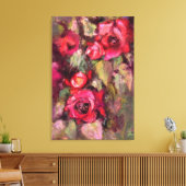 Rote Rosen Canvas Print Leinwanddruck (Insitu (Wohnzimmer))