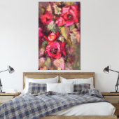 Rote Rosen Canvas Print Leinwanddruck (Insitu (Schlafzimmer))