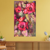 Rote Rosen Canvas Print Leinwanddruck (Insitu (Wohnzimmer))