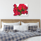 Rote Rosen Canvas Print Leinwanddruck (Insitu (Schlafzimmer))
