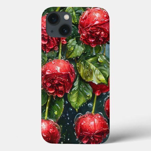 Rote Rosen Case-Mate iPhone Hülle (Rückseite)
