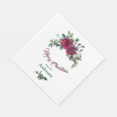 Rote Rosen Christmas Bouquet Serviette (Ecke)