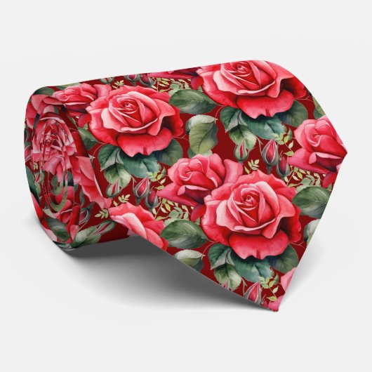 Rote Rosen Classic Formal Neck Tie Krawatte (Gerollt)