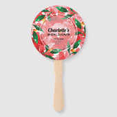 Rote Rosen Collage Fächer (Rückseite)