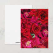 Rote Rosen Collage Mitteilungskarte (Vorne/Hinten)