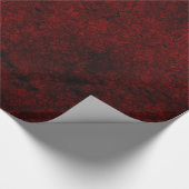 Rote Rosen Damask Goth Wrapping Paper Geschenkpapier (Ecke)